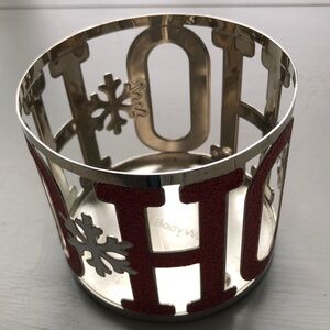 Bath & body works ho ho ho candle holder.  EUC!